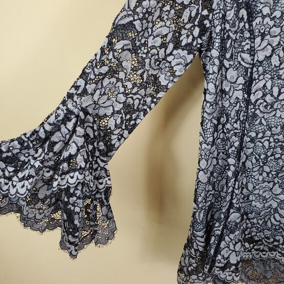 4/$25 Isaac Mizrahi Live! Lace Blouse Size XS - Picture 4 of 10